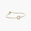 Pulsera rígida círculo de oro 18K diamante natural 0.07 ct. 55x50 mm