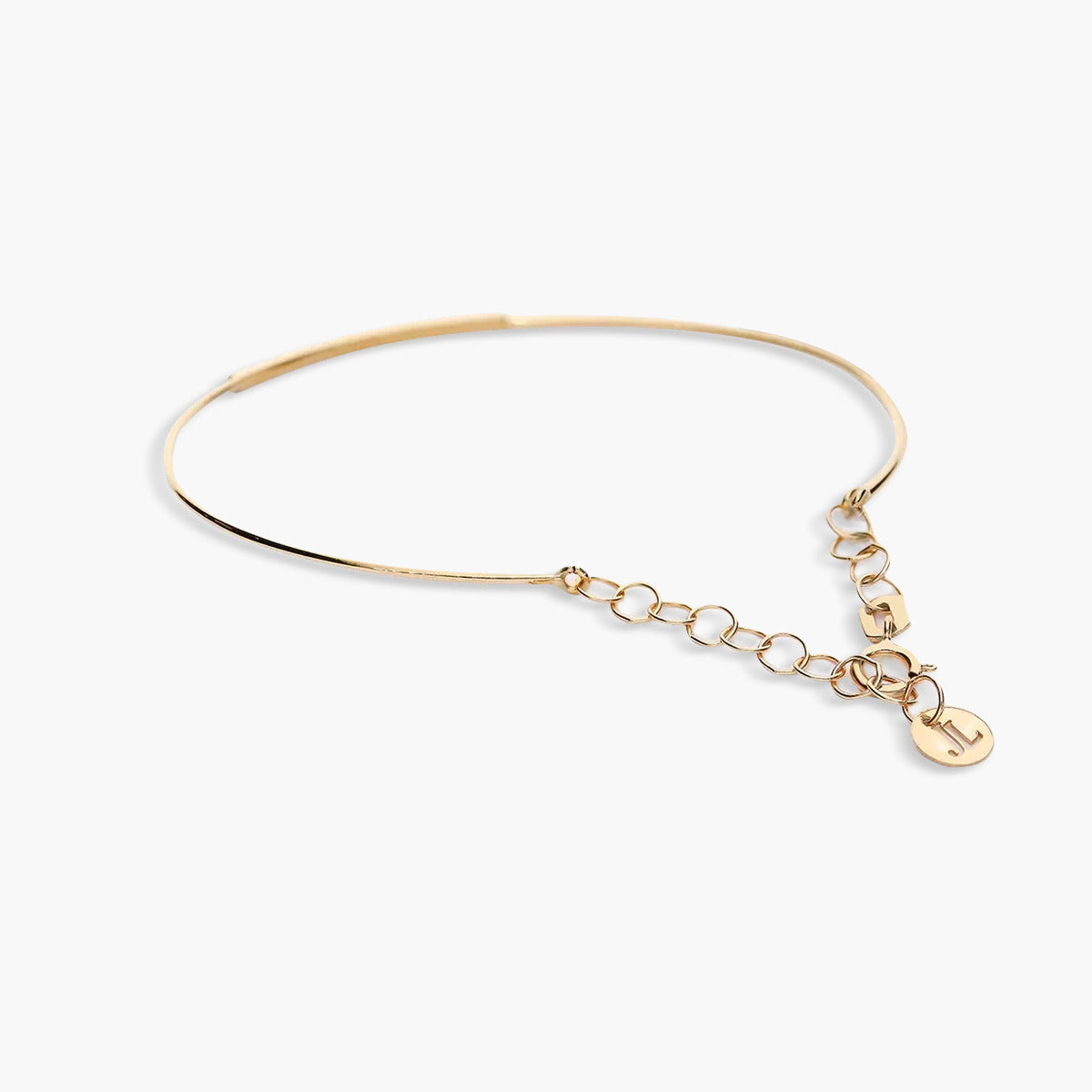 Pulsera rígida de oro 18K diamante natural 0.15 ct. 53x48 mm