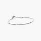 Pulsera rígida de oro blanco 18K diamante natural 0.15 ct. 53x48 mm