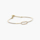 Pulsera rígida oval calado de oro 18K diamante natural 0.09 ct. 55x47 mm