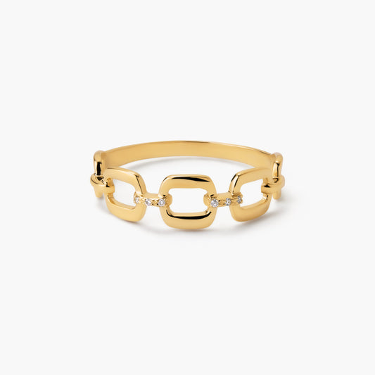 Anillo de oro 18K diamante natural 0.018 ct.