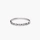 Anillo de oro blanco 18K diamante natural 0.07 ct.