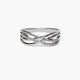 Anillo de oro blanco 18K diamante natural 0.085 ct. STARLACE