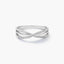Anillo de oro blanco 18K diamante natural 0.07 ct.
