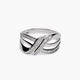 Anillo de oro blanco 18K diamante natural 0.02 ct. STARLACE