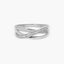 Anillo de oro blanco 18K diamante natural 0.03 ct.