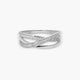 Anillo de oro blanco 18K diamante natural 0.03 ct.