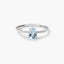 Anillo de oro blanco 18K diamante natural 0.05 ct. GLACIER