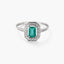 Anillo de oro blanco 18K diamante natural 0.2 ct. PALACE