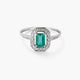 Anillo de oro blanco 18K diamante natural 0.2 ct. PALACE