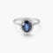 Anillo de oro blanco 18K diamante natural 0.3 ct. IMPERIAL SAPPHIRE