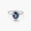 Anillo de oro blanco 18K diamante natural 0.3 ct. IMPERIAL SAPPHIRE