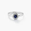Anillo de oro blanco 18K diamante natural 0.075 ct. IMPERIAL TEAR