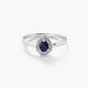 Anillo de oro blanco 18K diamante natural 0.075 ct. IMPERIAL TEAR