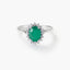 Anillo de oro blanco 18K diamante natural 0.3 ct. IMPERIAL EMERALD