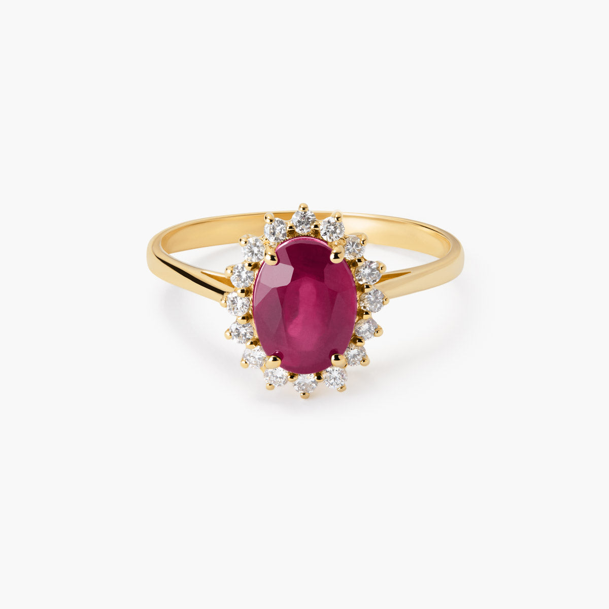 Anillo de oro 18K diamante natural 0.3 ct. ROYAL RUBY