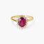 Anillo de oro 18K diamante natural 0.3 ct. ROYAL RUBY
