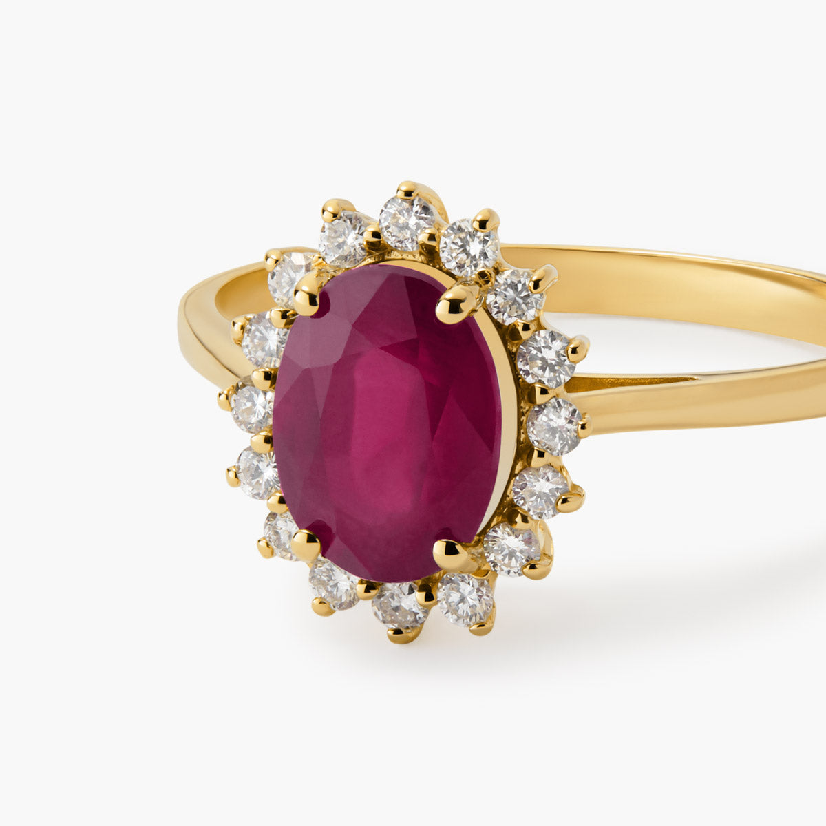 Anillo de oro 18K diamante natural 0.3 ct. ROYAL RUBY