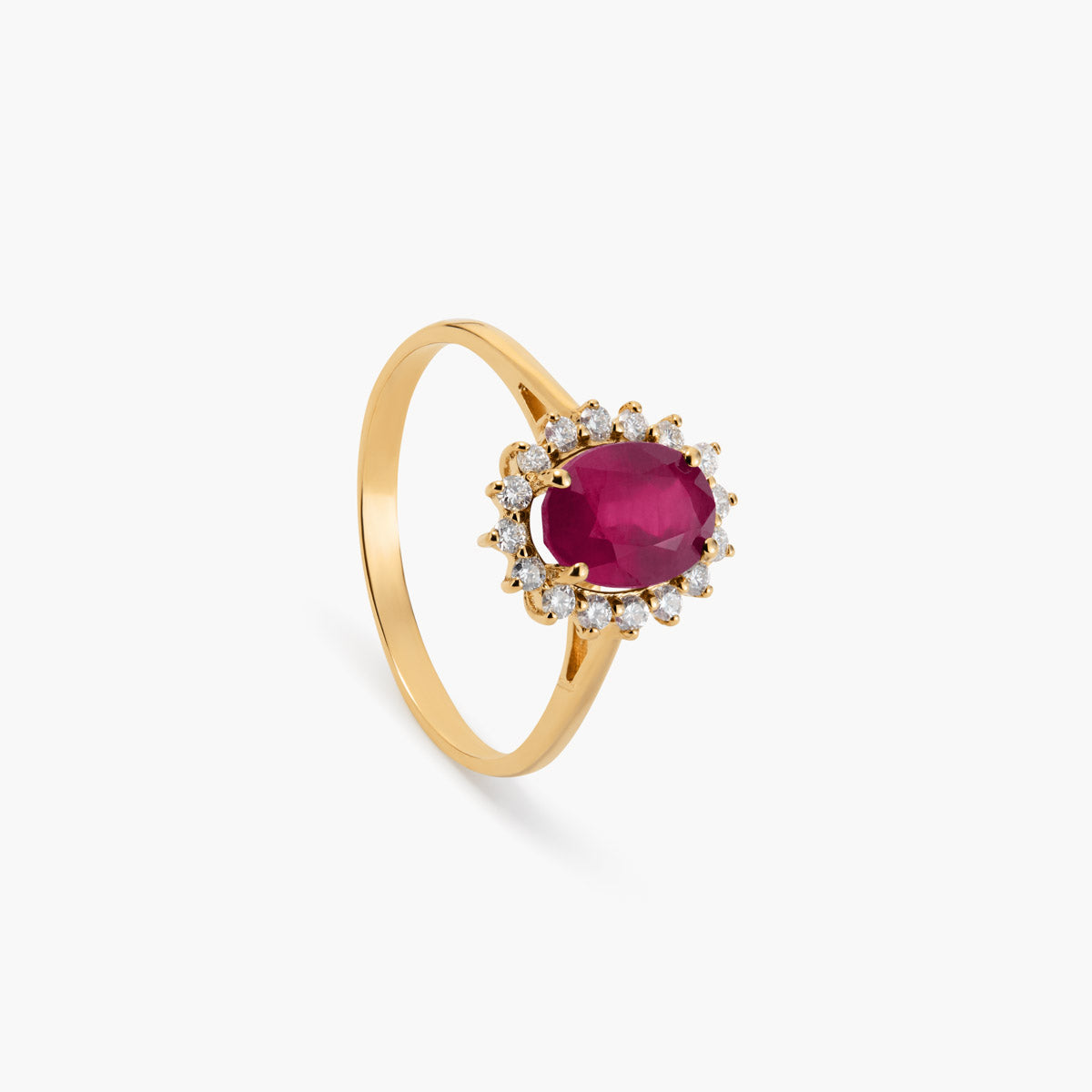 Anillo de oro 18K diamante natural 0.3 ct. ROYAL RUBY