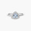 Anillo de oro blanco 18K diamante natural 0.15 ct. MAHARANI