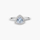Anillo de oro blanco 18K diamante natural 0.15 ct. MAHARANI