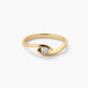 Anillo de oro 18K diamante natural 0.15 ct. GRAVITY
