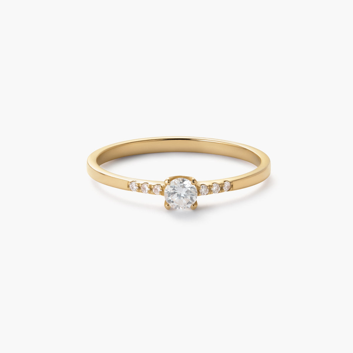 Anillo de oro 18K diamante natural 0.18 ct. COMET