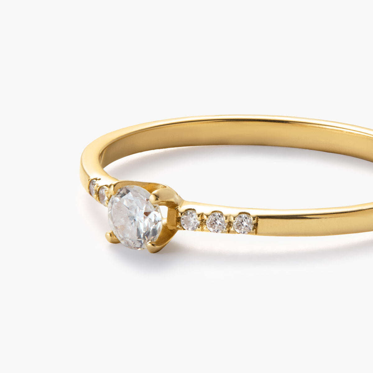 Anillo de oro 18K diamante natural 0.18 ct. COMET