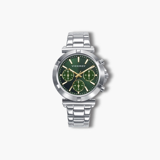 Reloj Viceroy Chic 401310-67 cronógrafo acero esfera verde