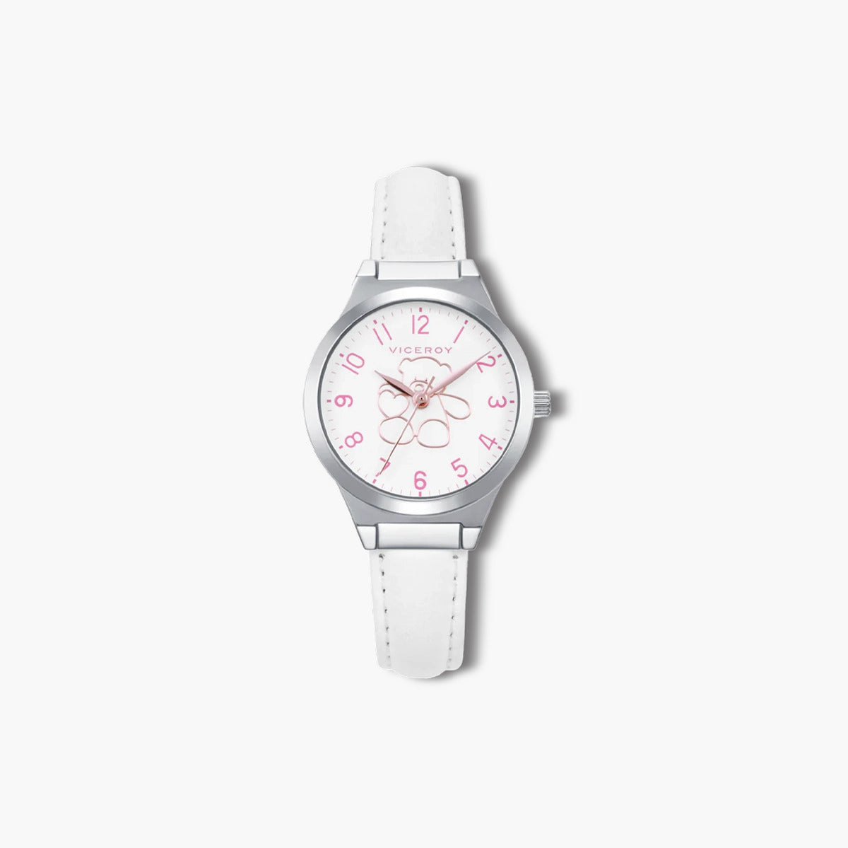 Reloj Viceroy Sweet 401322-04 infantil blanco con dibujo oso rosa