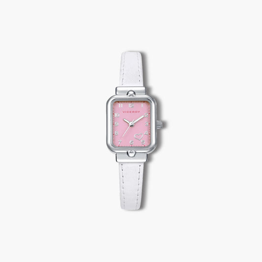 Reloj Viceroy Sweet 401330-75 infantil blanco esfera rosa