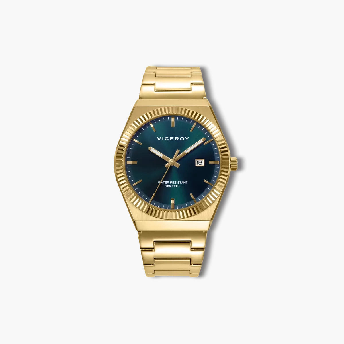Reloj Viceroy Dress 401433-67 acero dorado esfera verde