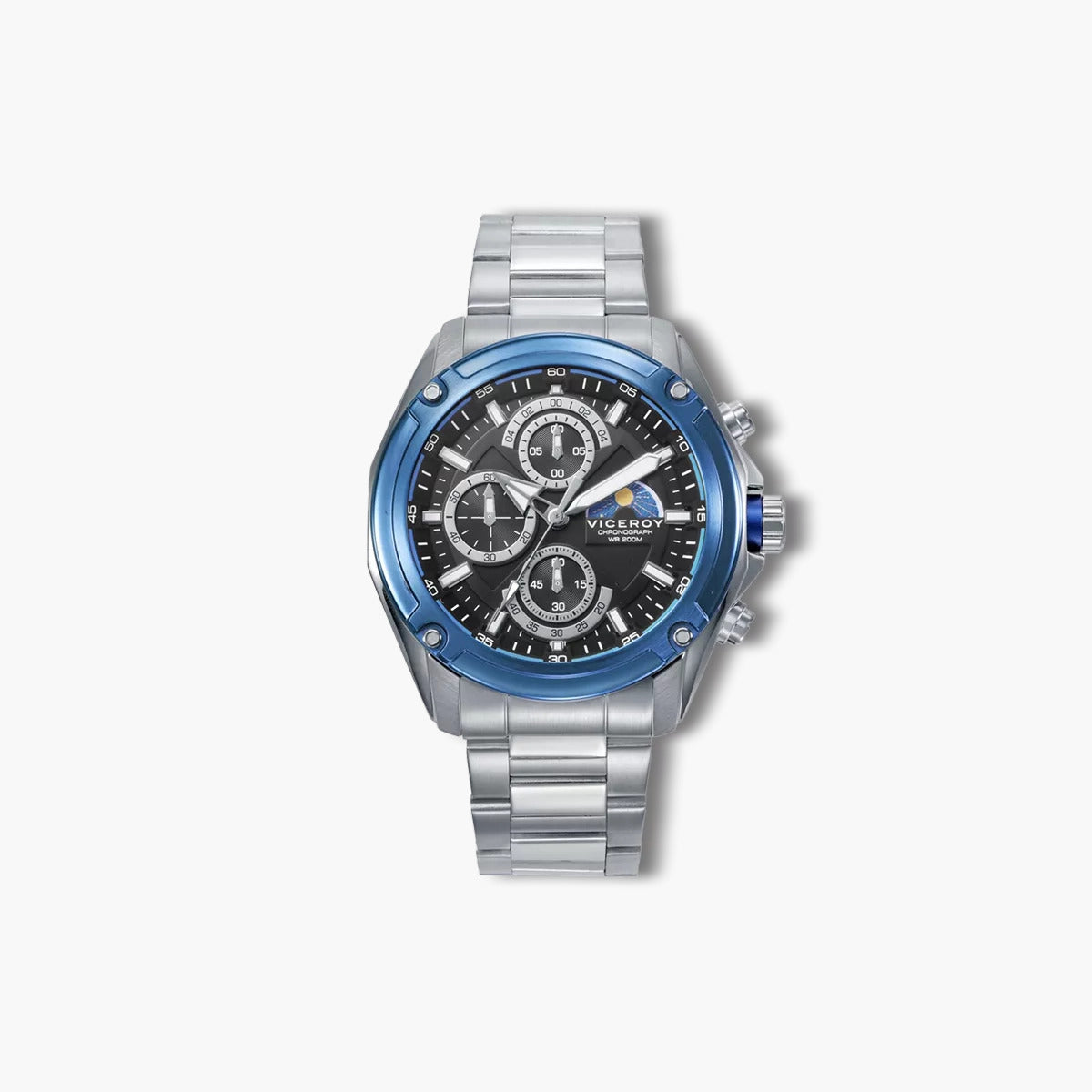 Reloj Viceroy Heat 401443-57 cronógrafo acero esfera negra y azul