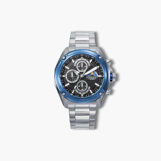 Reloj Viceroy Heat 401443-57 cronógrafo acero esfera negra y azul