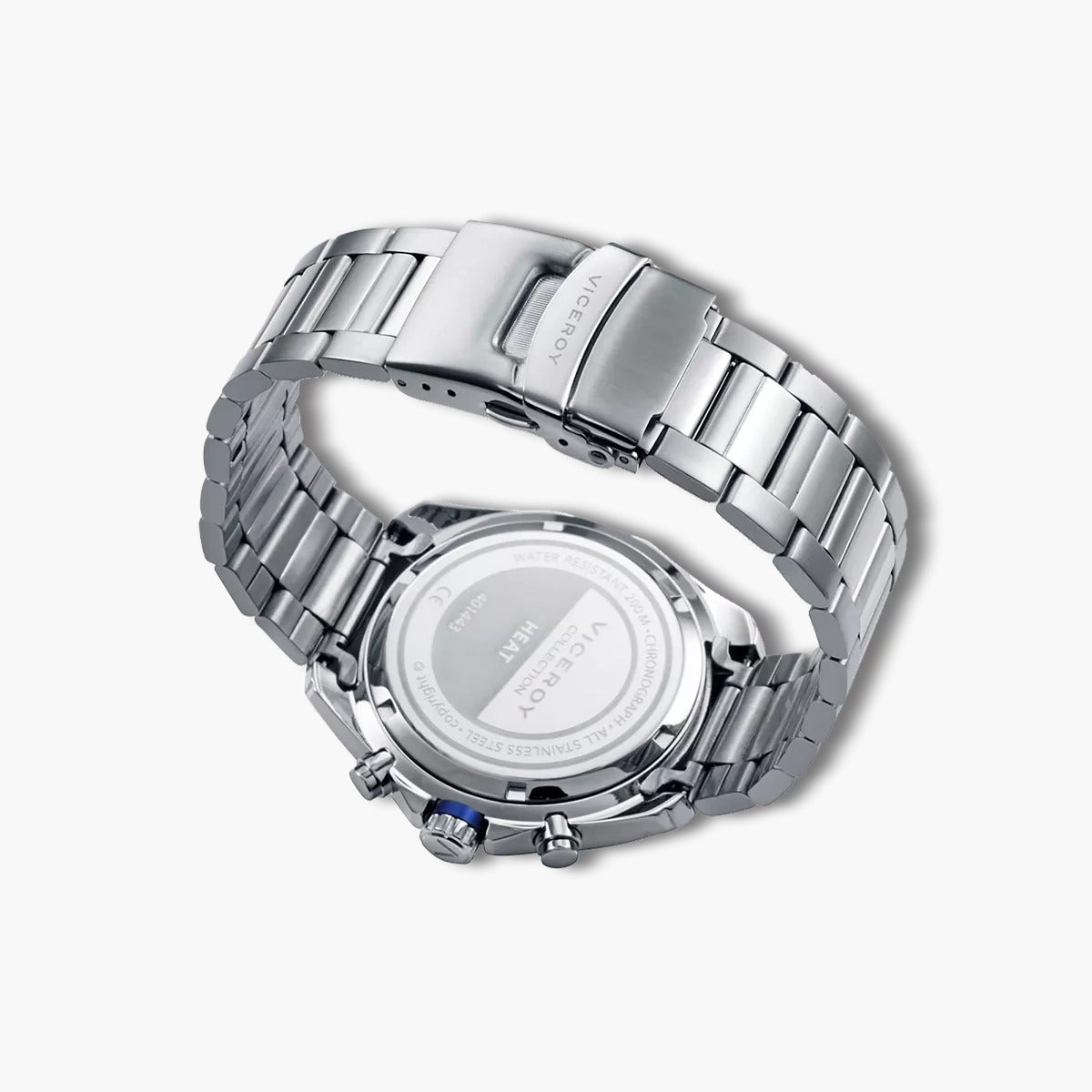 Reloj Viceroy Heat 401443-57 cronógrafo acero esfera negra y azul