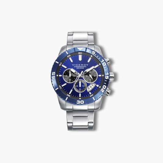Reloj Viceroy Magnum 401457-37 cronógrafo acero esfera azul