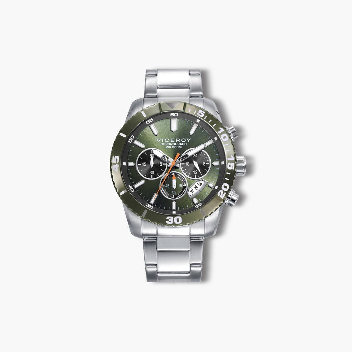 Reloj Viceroy Magnum 401457-67 cronógrafo acero esfera verde