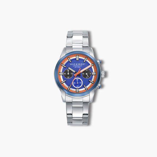 Reloj Viceroy Nexus 401507-37 acero bicolor esfera azul y naranja