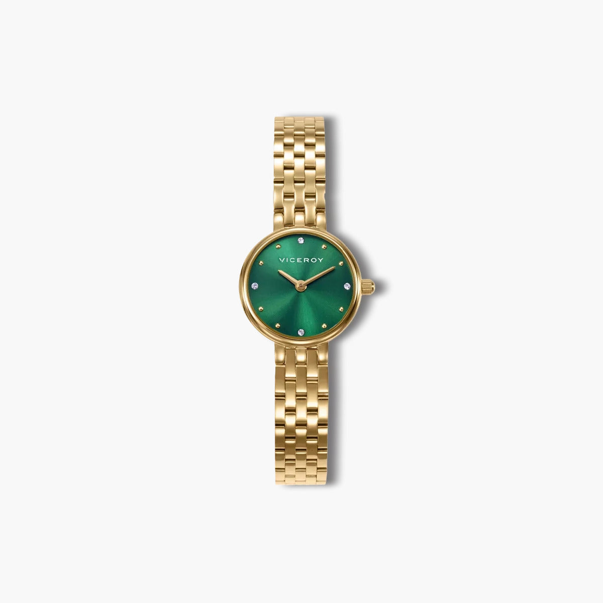 Reloj Viceroy Chic 41148-67 acero dorado esfera verde
