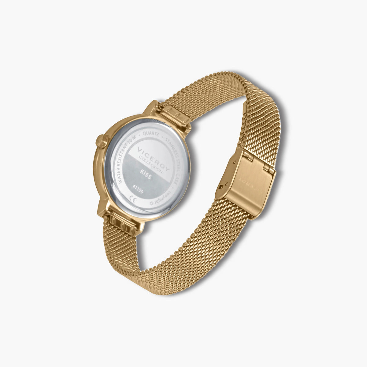 Reloj Viceroy Kiss 41150-05 acero dorado esfera blanca