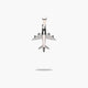 Colgante avion plata primera ley