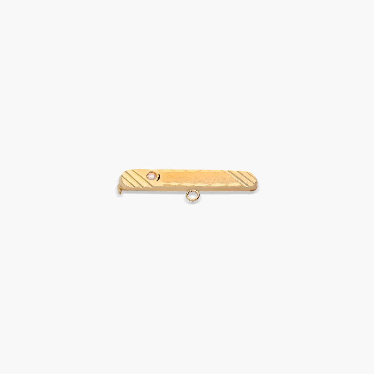 Alfiler bebé barra circonita de oro 18K 30 mm
