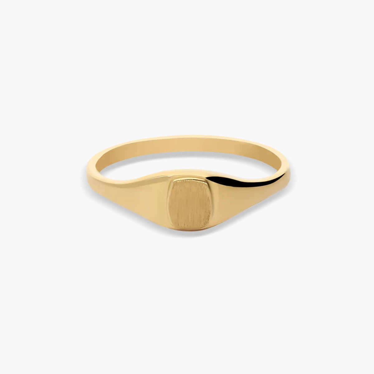 Sello infantil rectangular de oro 18K
