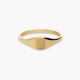 Sello infantil rectangular de oro 18K