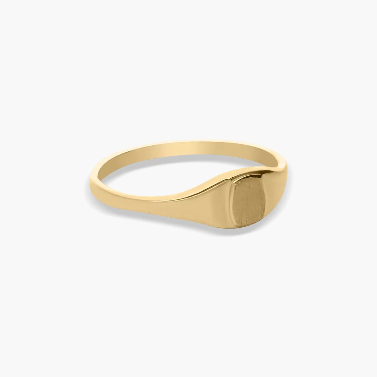 Sello infantil rectangular de oro 18K