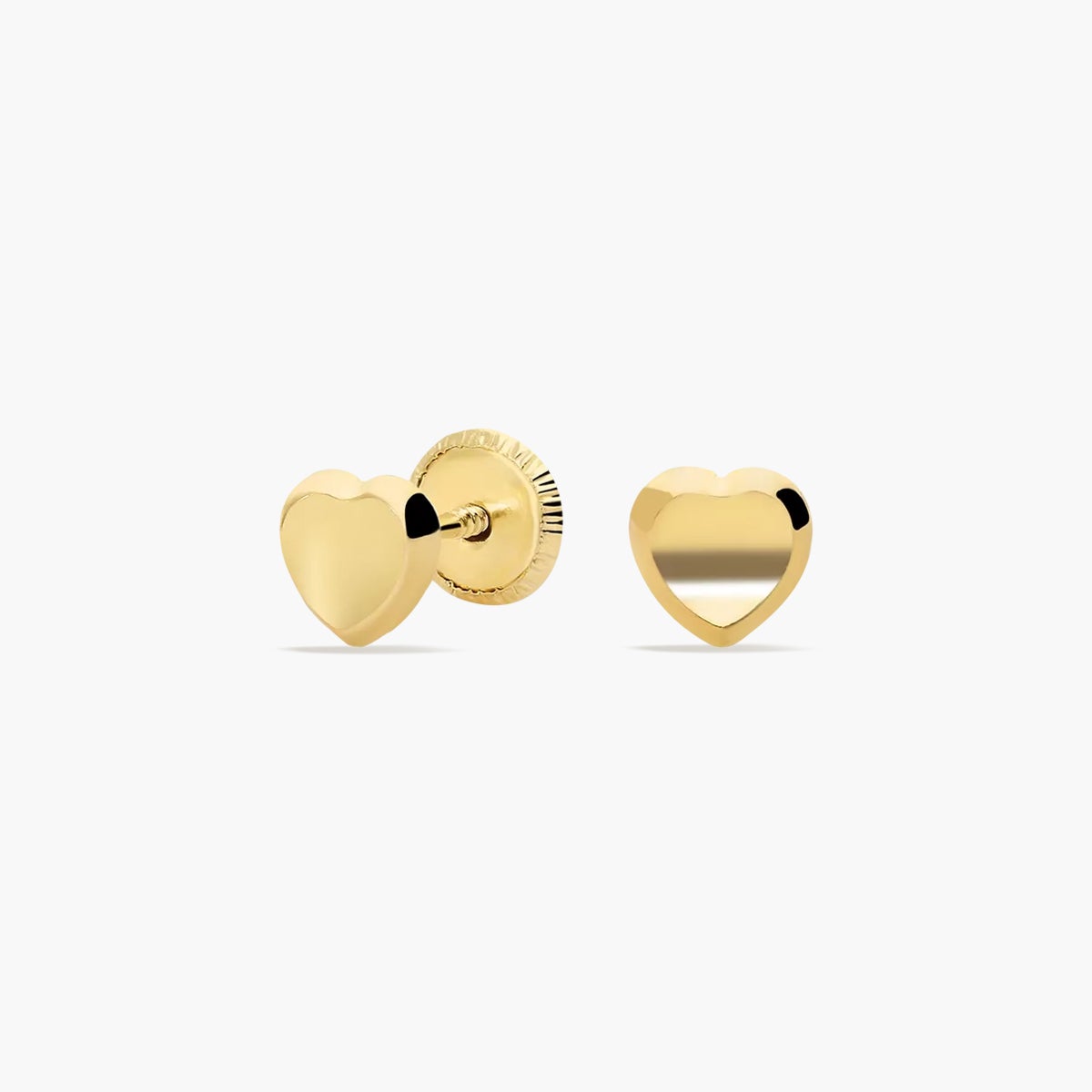 Pendientes corazón de oro 18K 5 mm