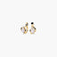 Pendientes de oro 18K con perlas y circonitas 6 mm