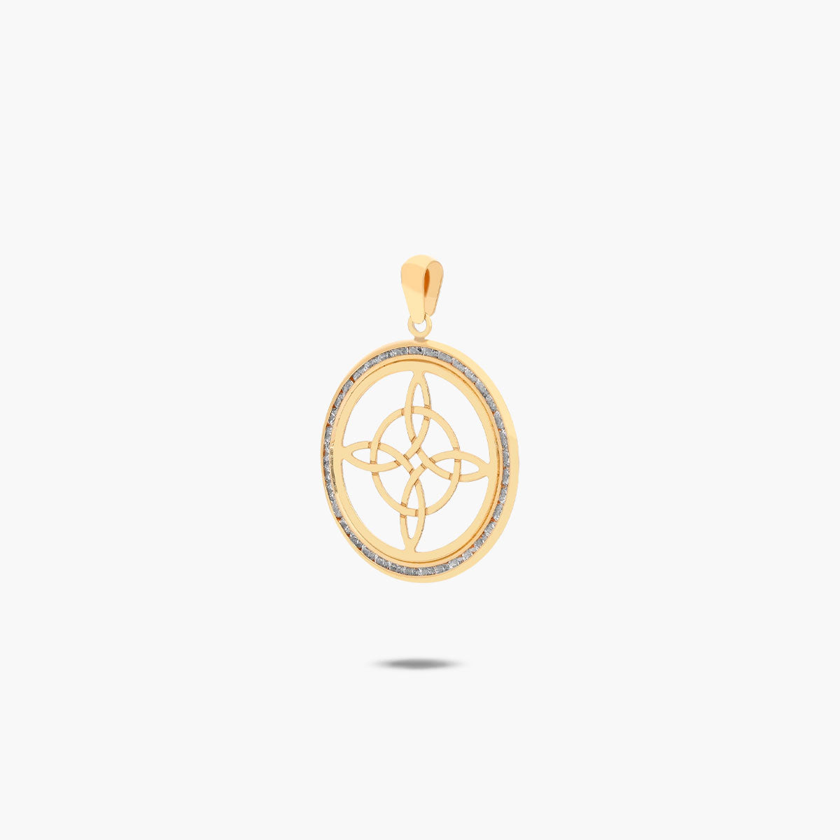 Colgante nudo bruja de oro 18K circonitas 20mm