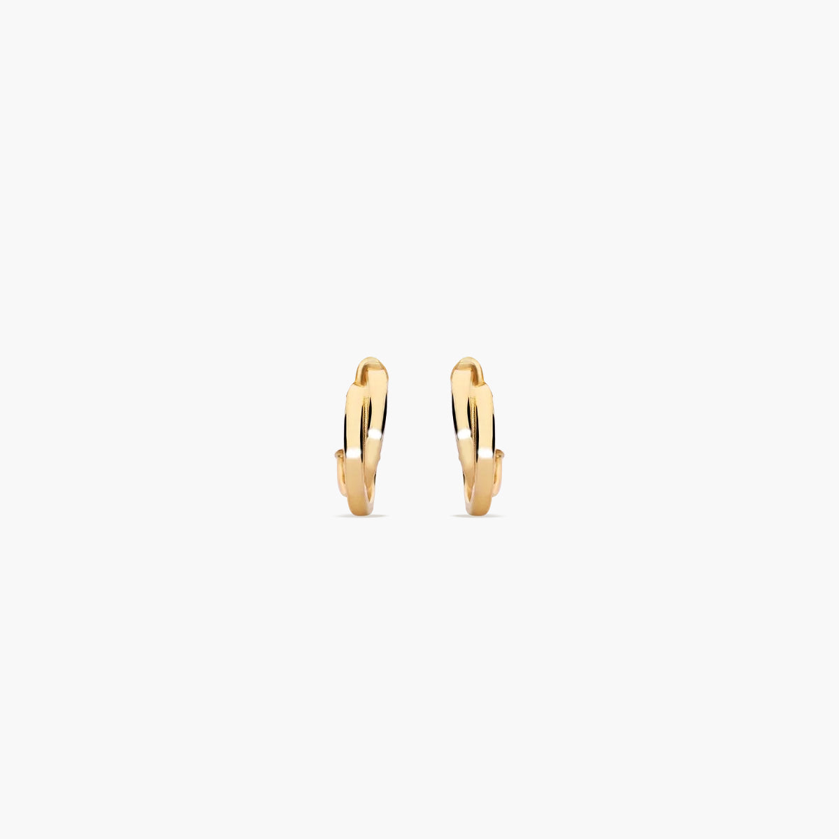 Pendientes de aro enlazado de oro 18K 10 mm