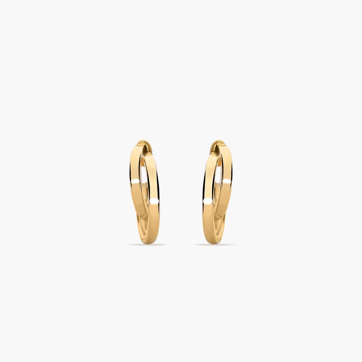Pendientes de aro enlazado de oro 18K 12 mm